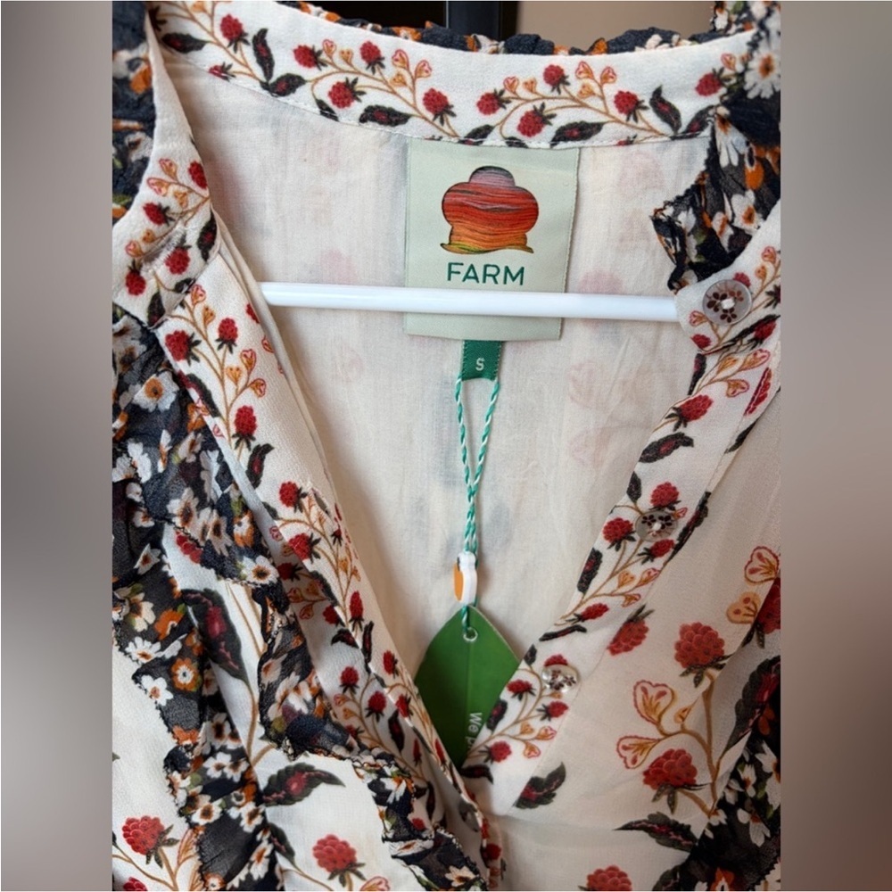 Farm Rio: Cream Berry Garden Mini Dress - Picture 7 of 13
